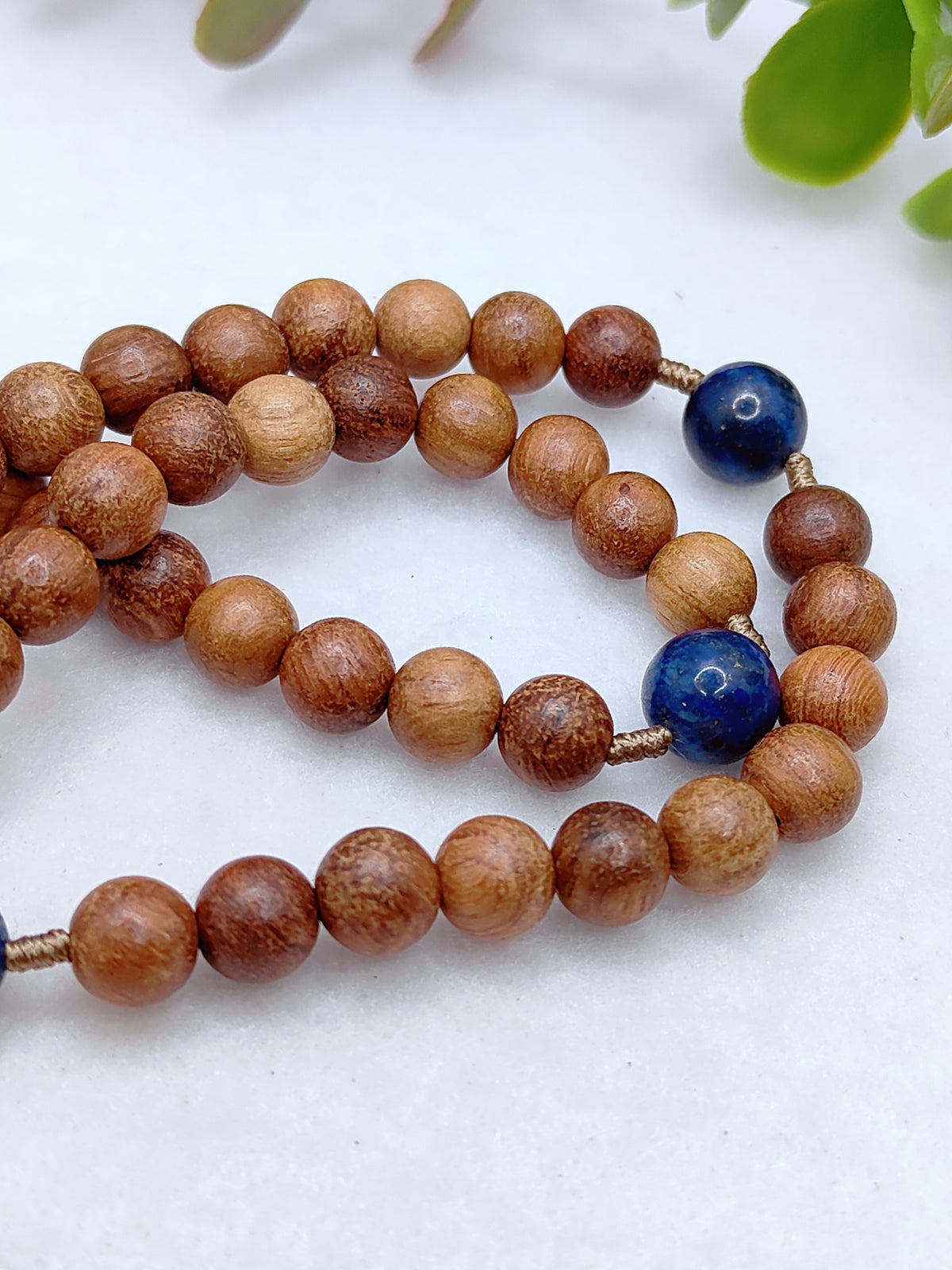 St. Francis of Assisi Peace & Creation Wood & Lapis Lazuli Rosary