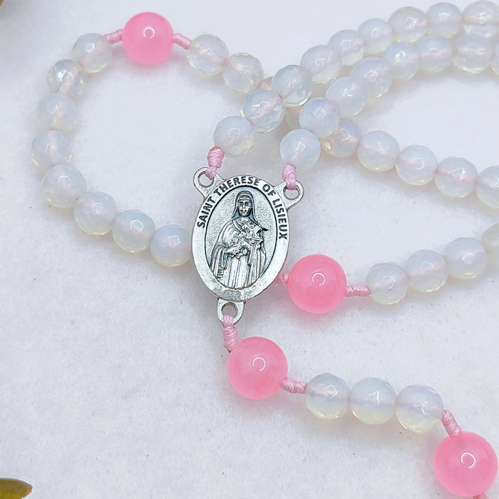 St Therese of Lisieux Little Way Opal & Roses