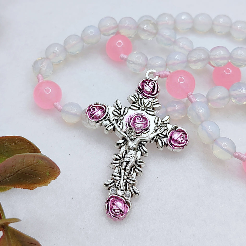 St Therese of Lisieux Little Way Opal & Roses