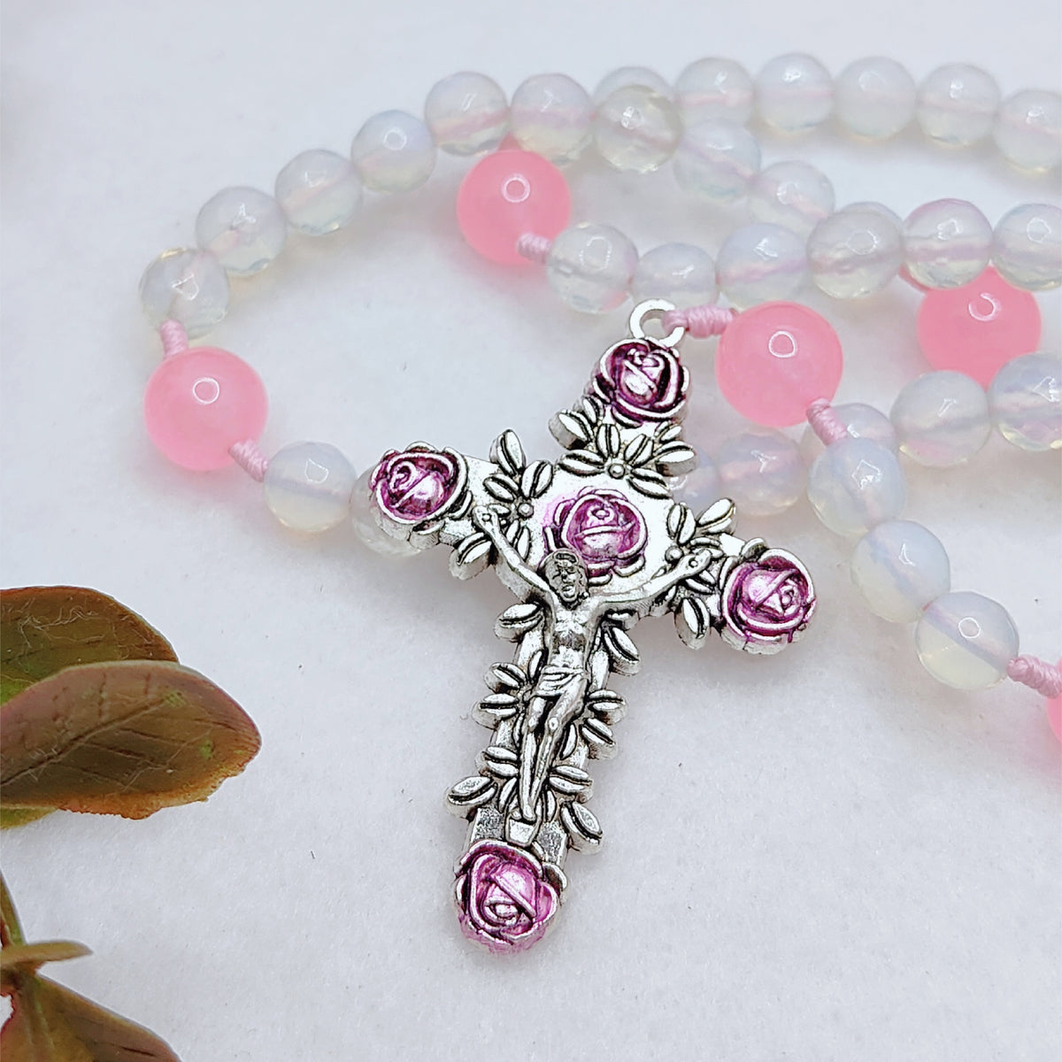 St Therese of Lisieux Little Way Opal & Roses