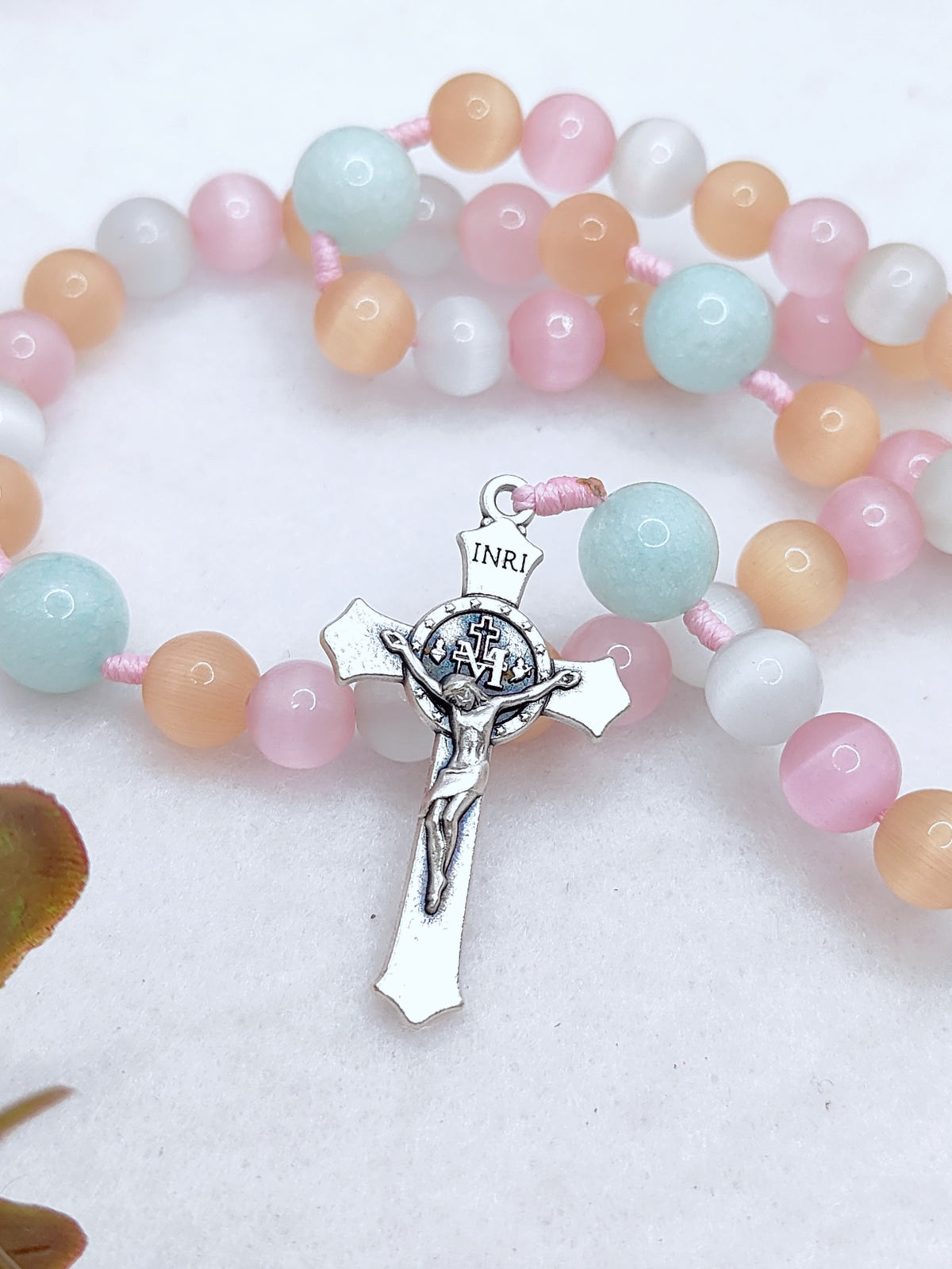 Joyful Light Cat Eye & Amazonite Rosary