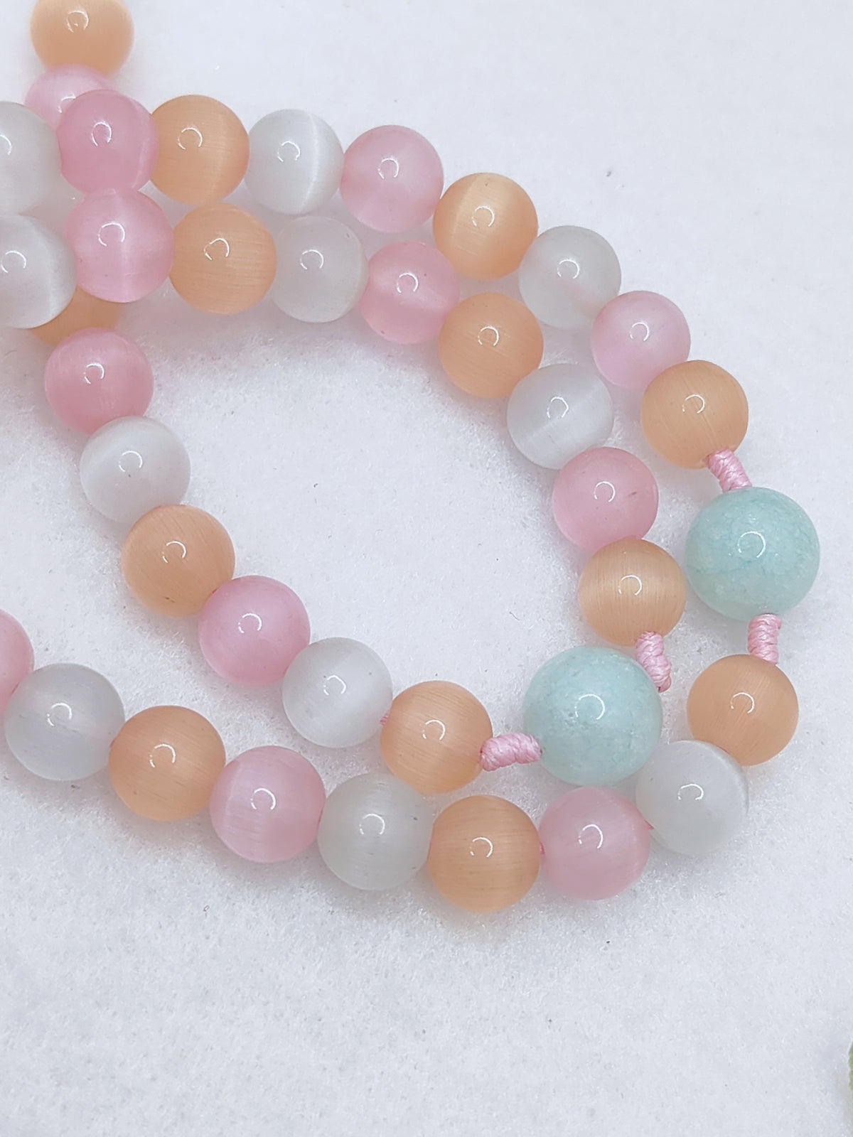 Joyful Light Cat Eye & Amazonite Rosary