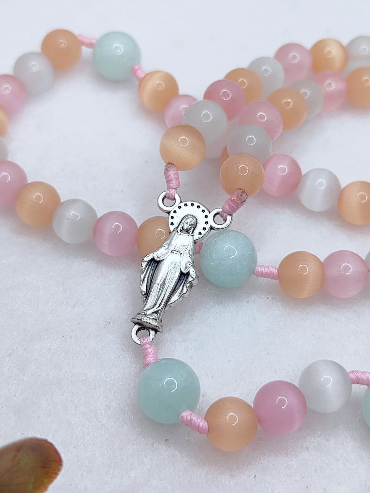 Joyful Light Cat Eye & Amazonite Rosary