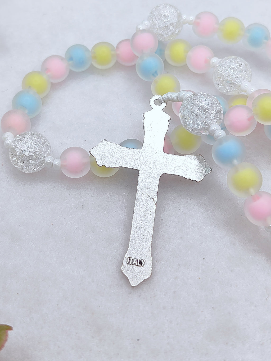Our Lady of Grace Joyful Glass Rosary