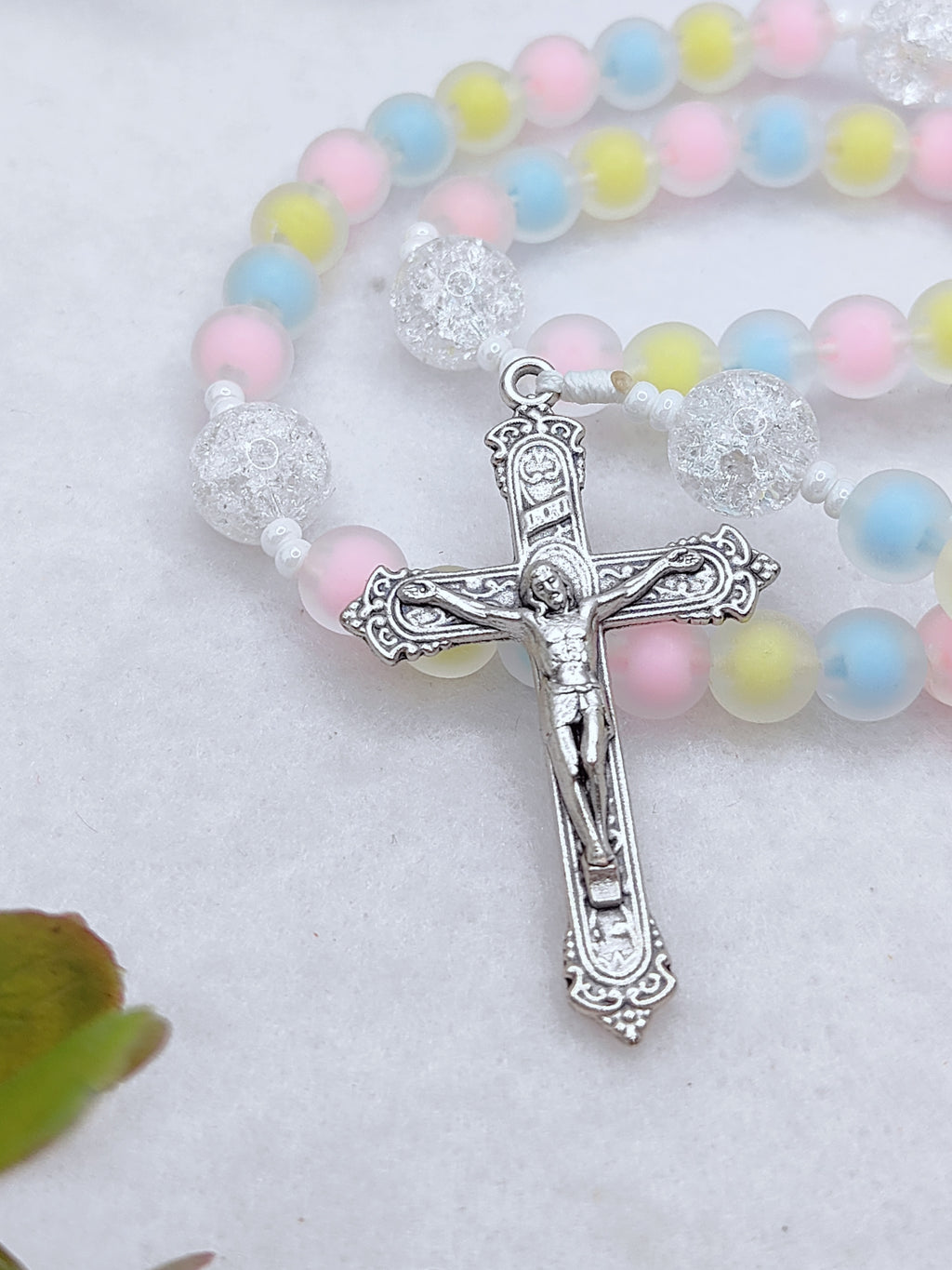 Our Lady of Grace Joyful Glass Rosary
