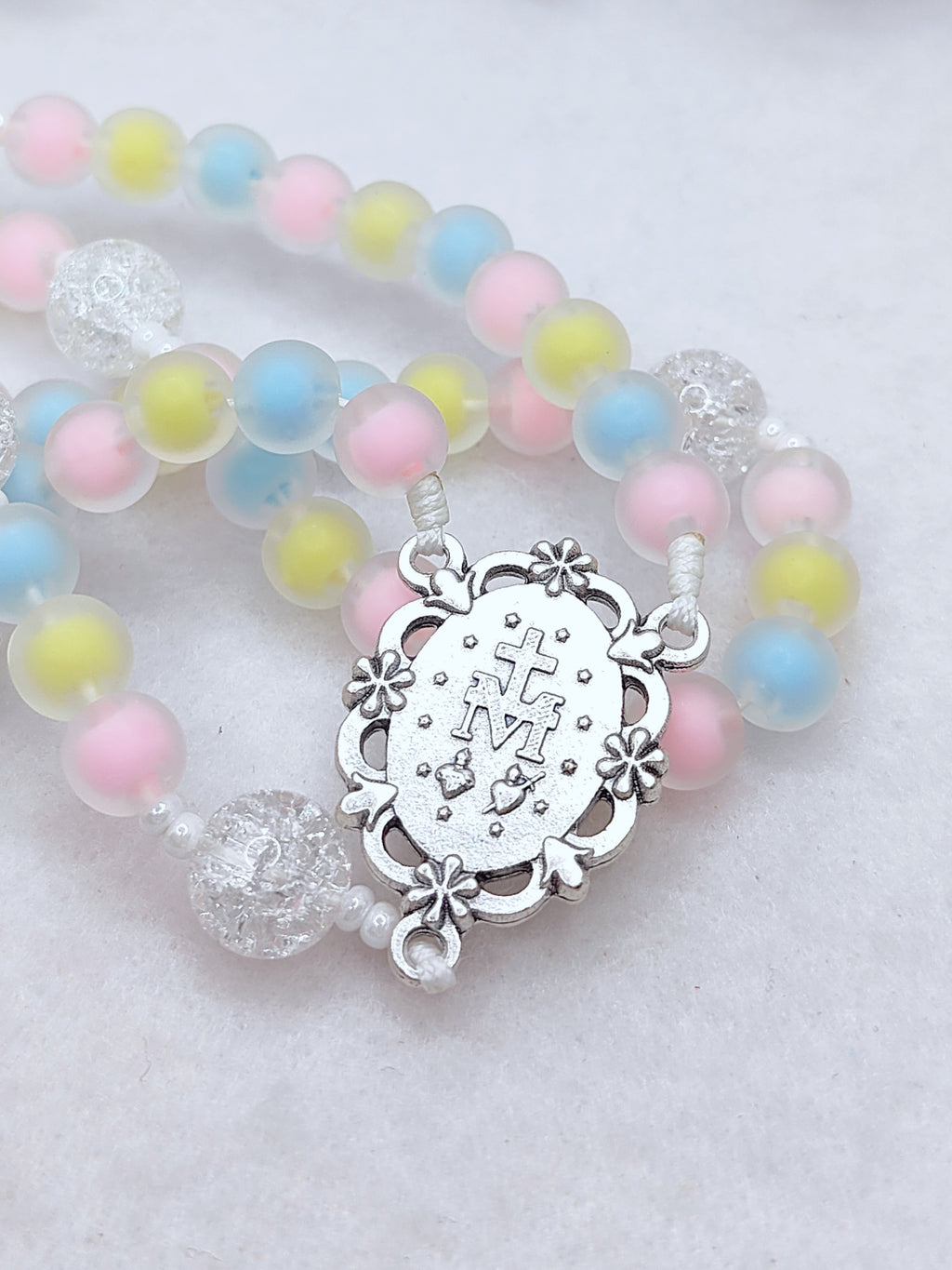 Our Lady of Grace Joyful Glass Rosary