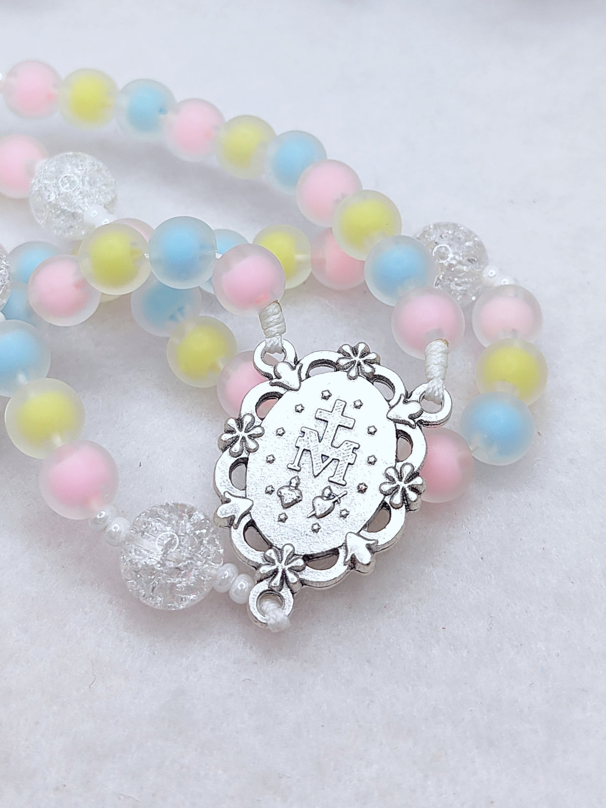 Our Lady of Grace Joyful Glass Rosary