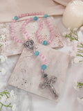 Our Lady of Grace Pink Cat Eye Rosary