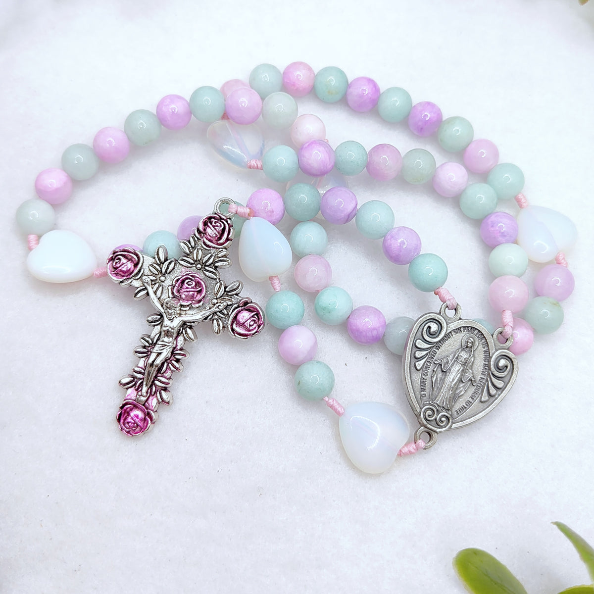Beauty of Faith Opal Amazonite & Agate Rosary