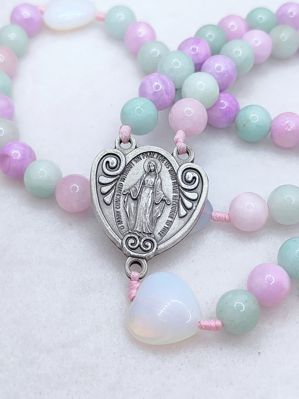 Beauty of Faith Opal Amazonite & Agate Rosary