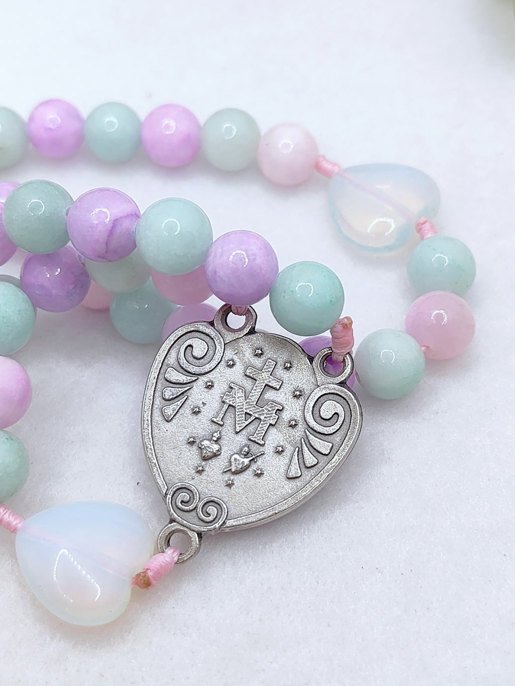 Beauty of Faith Opal Amazonite & Agate Rosary
