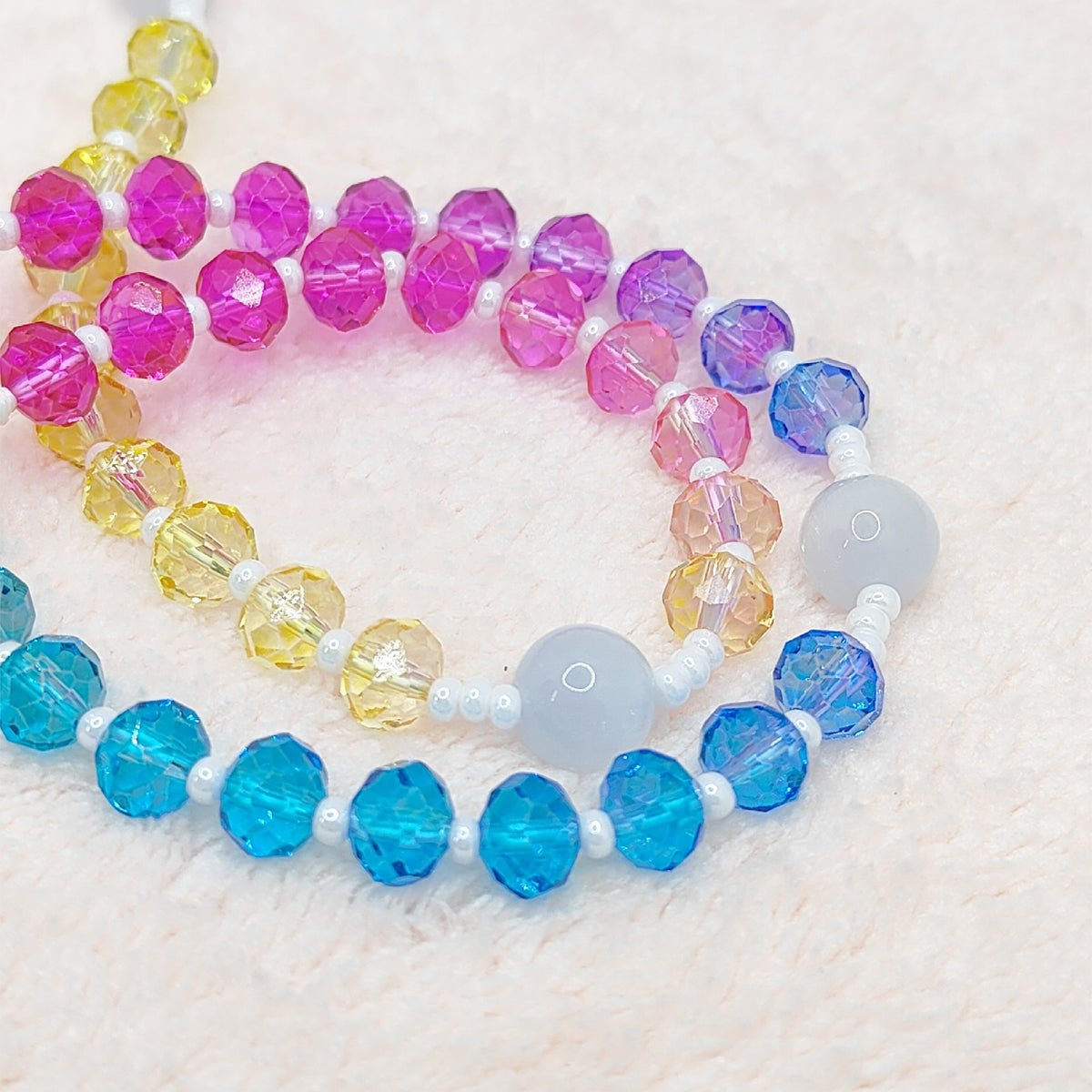 Miraculous Medal Rainbow Crystal Rosary