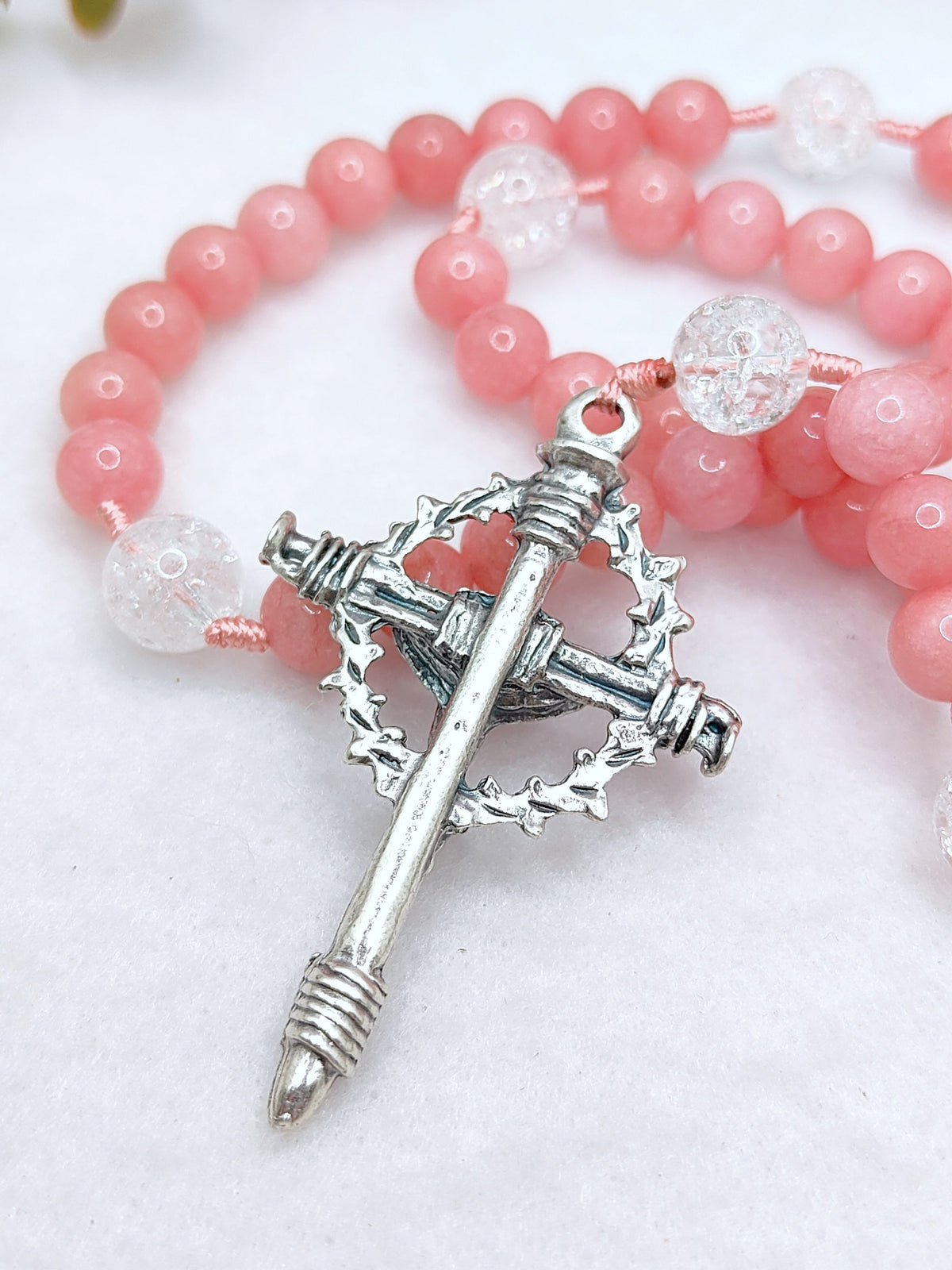Chaplet of Divine Mercy Red Chalcedony Rosary
