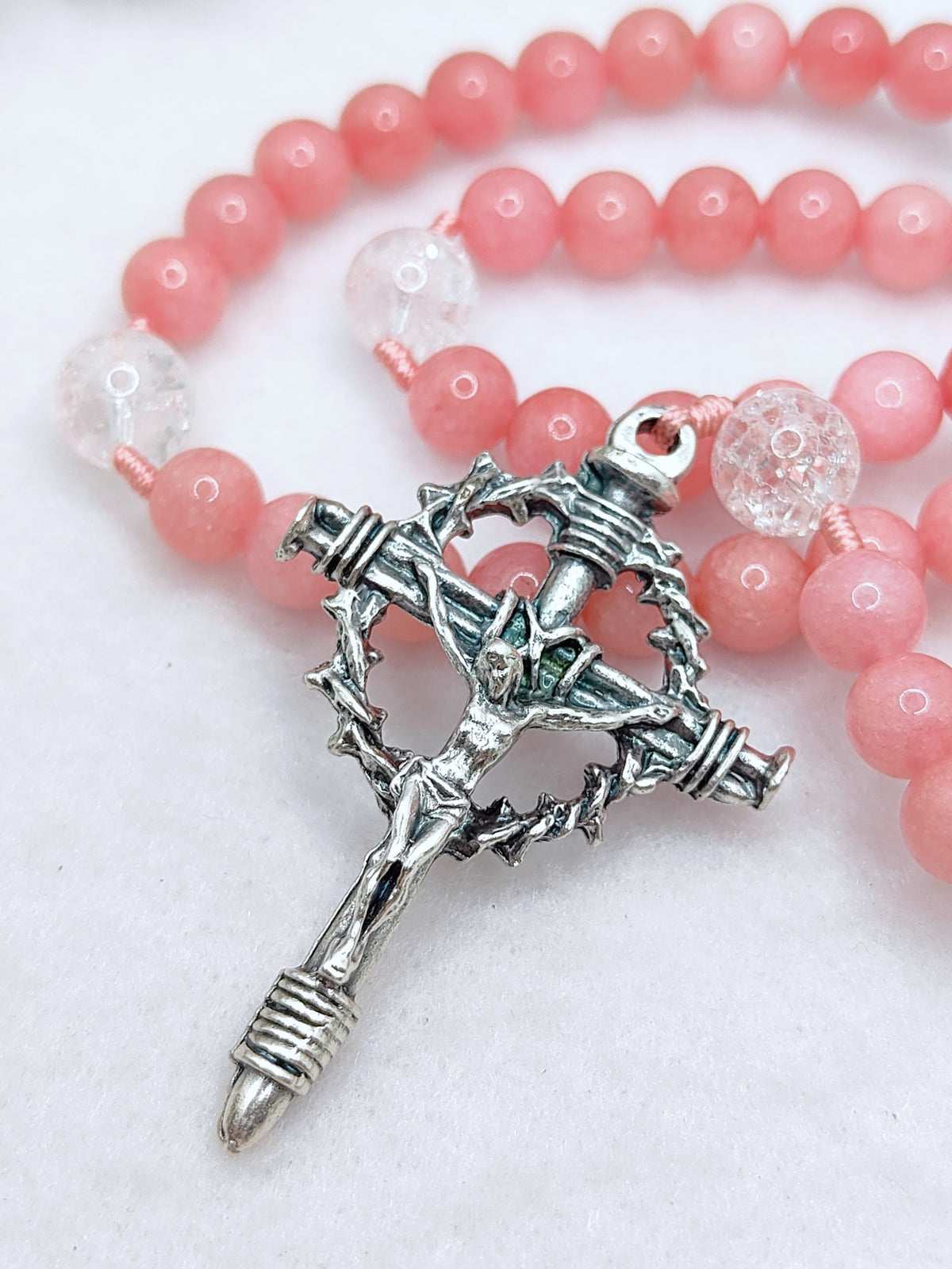 Chaplet of Divine Mercy Red Chalcedony Rosary