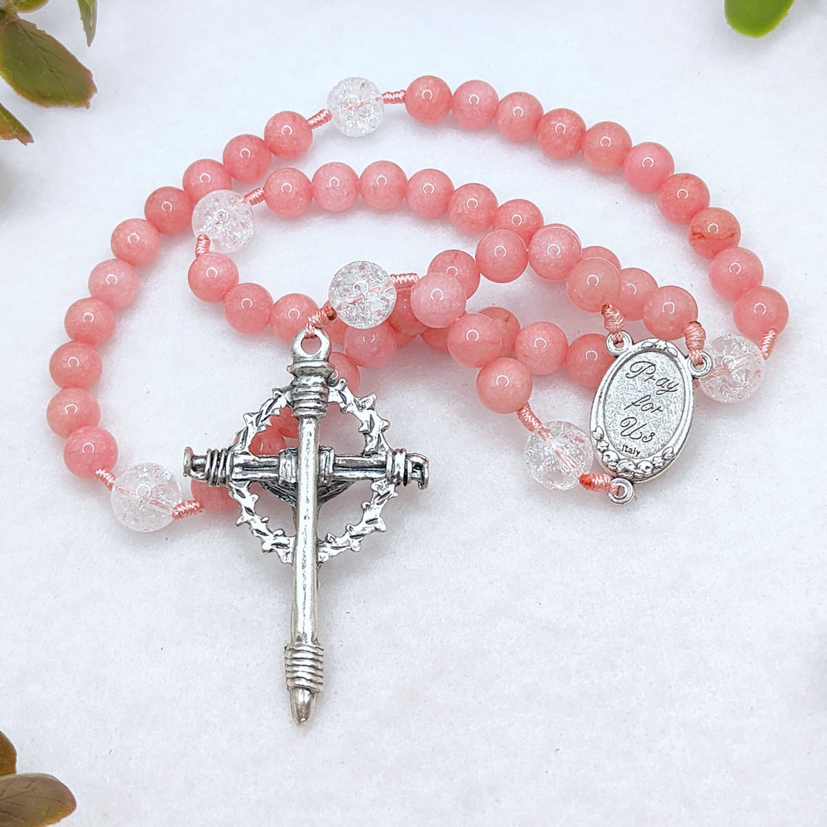 Chaplet of Divine Mercy Red Chalcedony Rosary