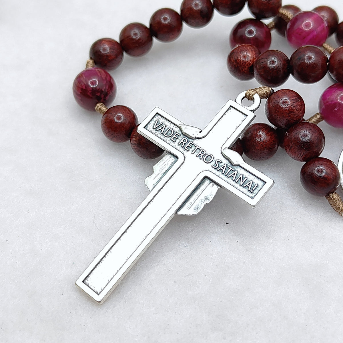 Holy Face of Jesus Chaplet Rosewood & Tiger Eye Rosary