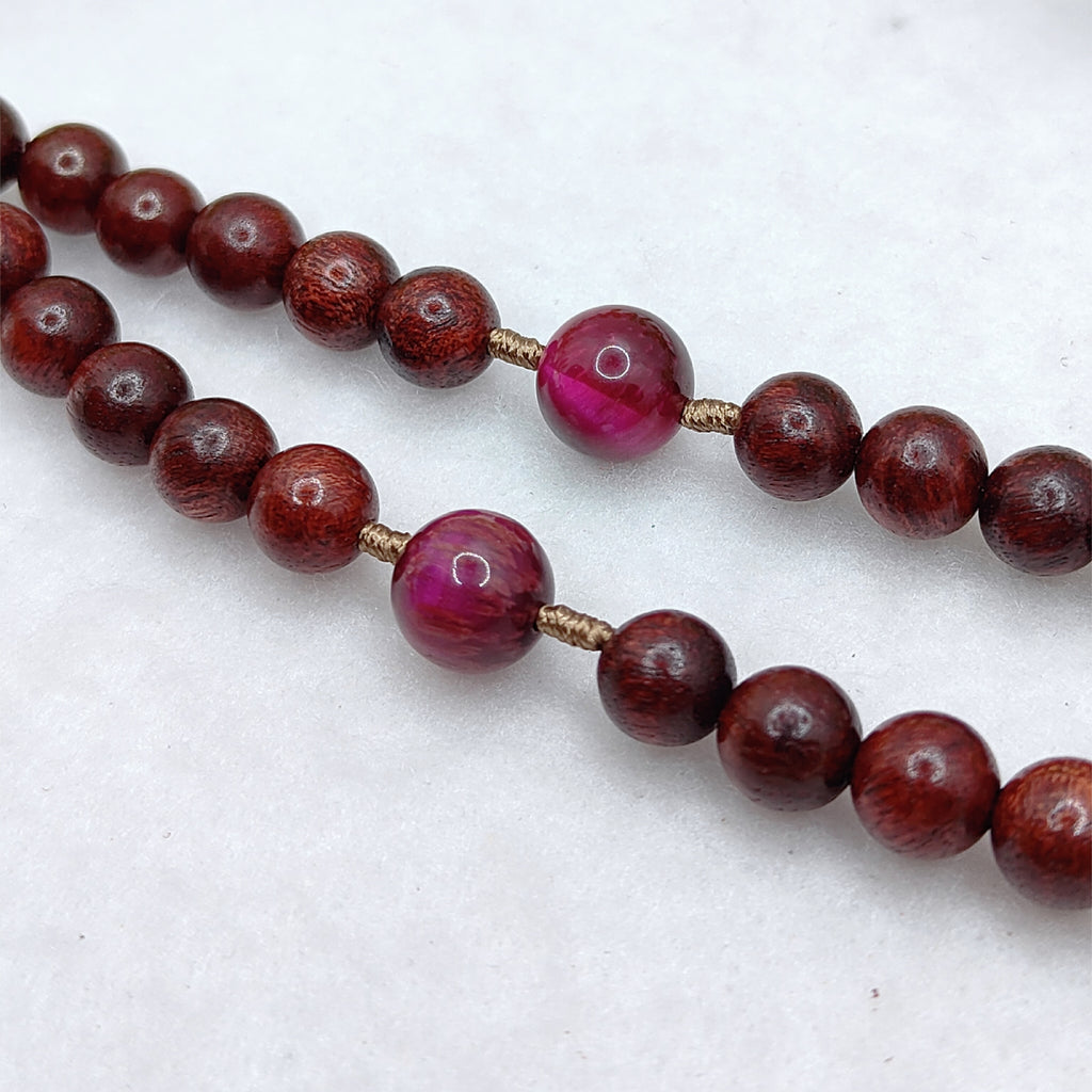 Holy Face of Jesus Chaplet Rosewood & Tiger Eye Rosary
