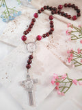 Holy Face of Jesus Chaplet Rosewood & Tiger Eye Rosary