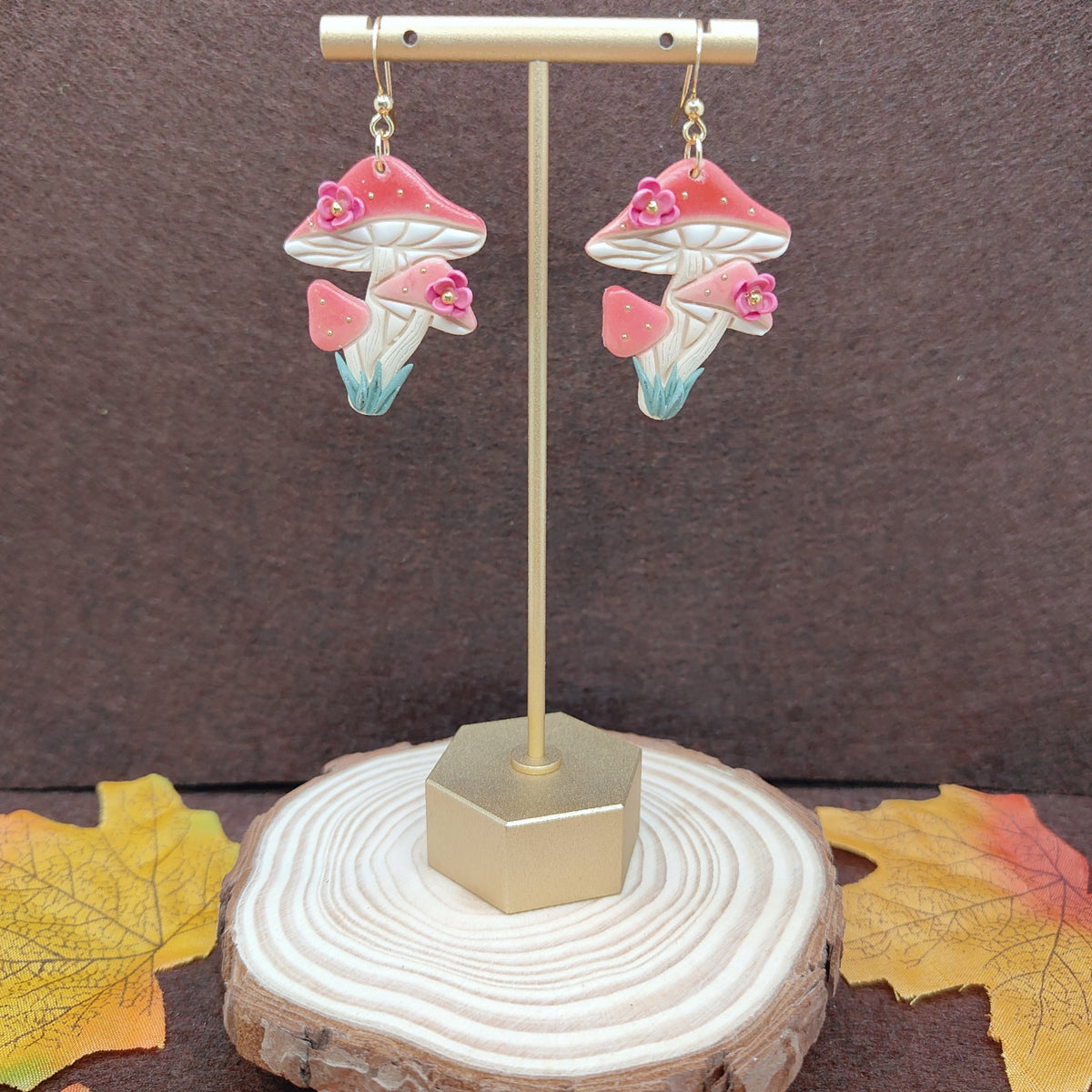 Fairy Bloom Mushroom Earrings