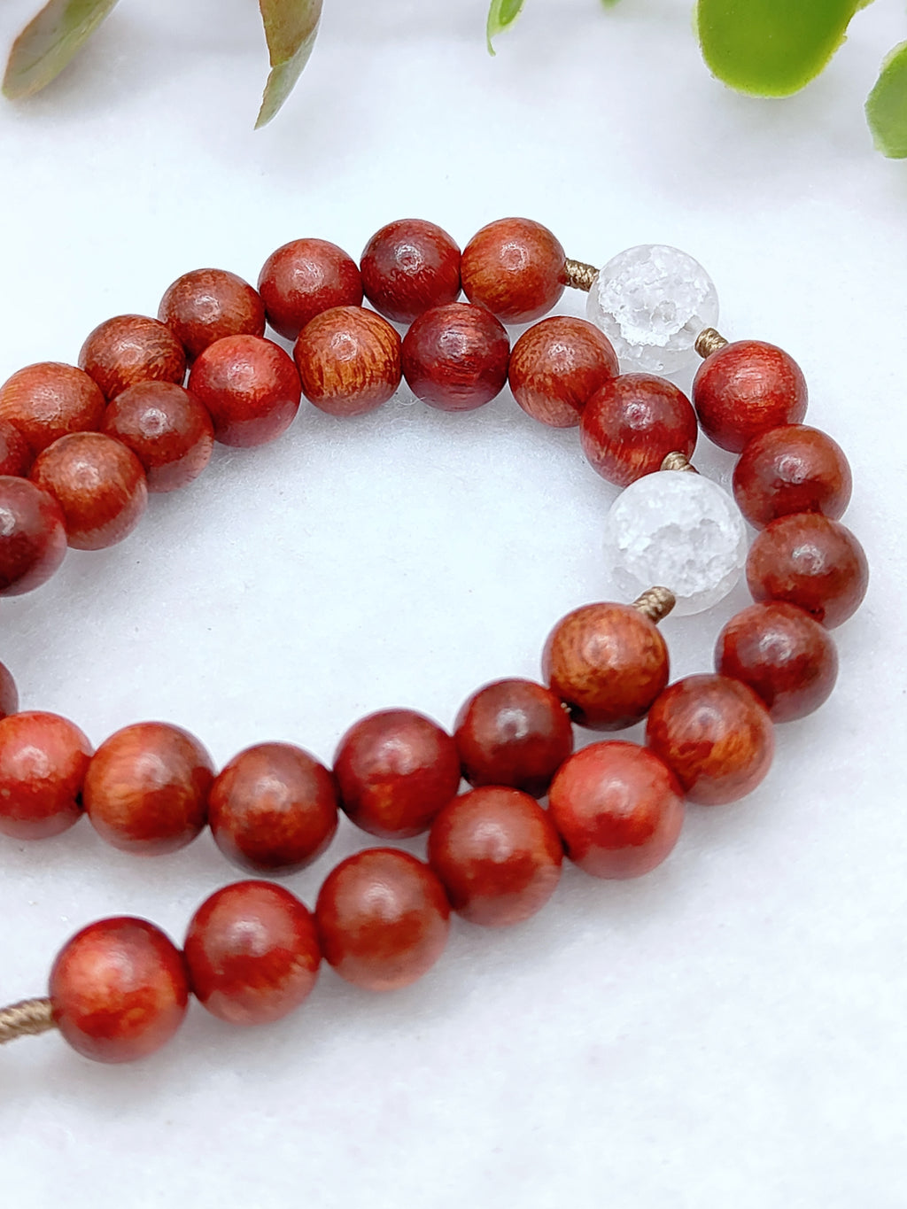 Chaplet of Divine Mercy Red Rosewood Rosary