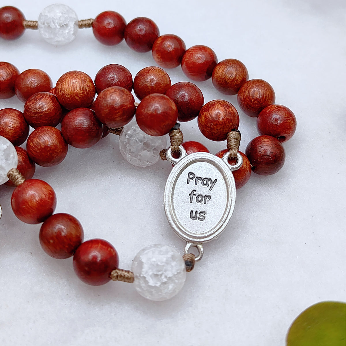 Chaplet of Divine Mercy Red Rosewood Rosary