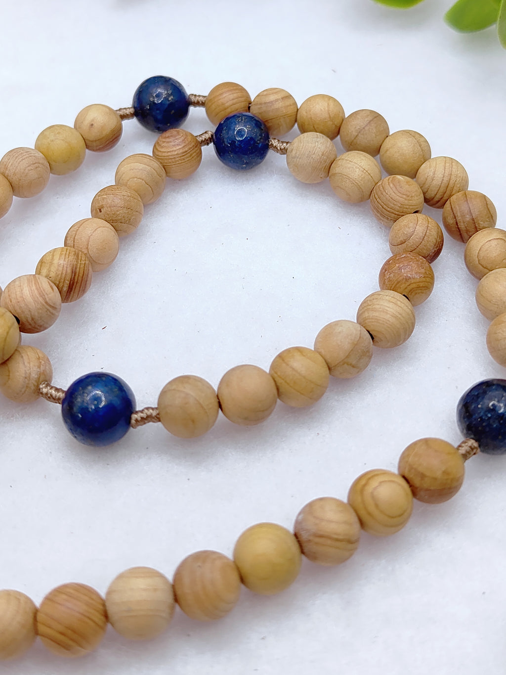Franciscan Crown Wooden with Lapis Lazuli Rosary