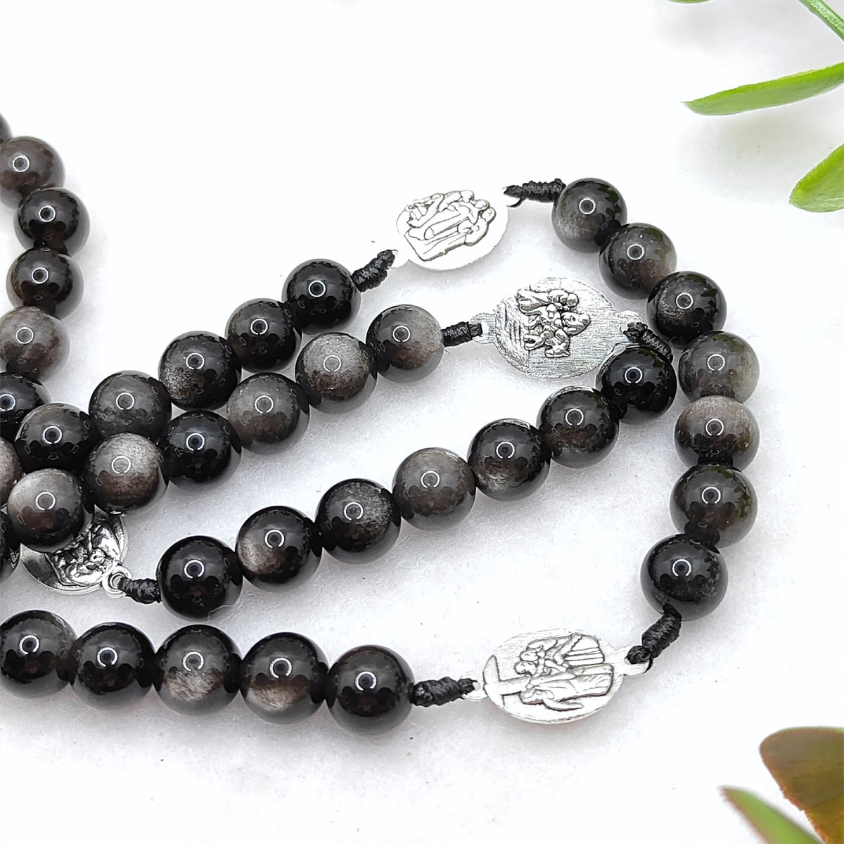 Servite Chaplet Seven Sorrows of Mary Black Obsidian Rosary