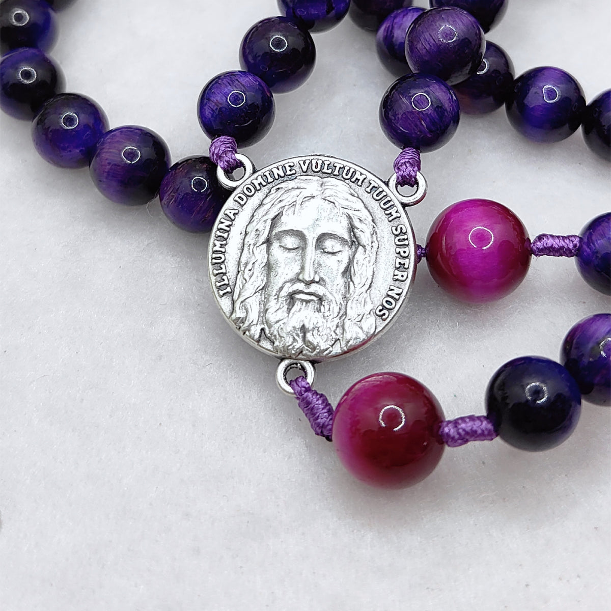 Holy Face of Jesus Tiger Eye Rosary