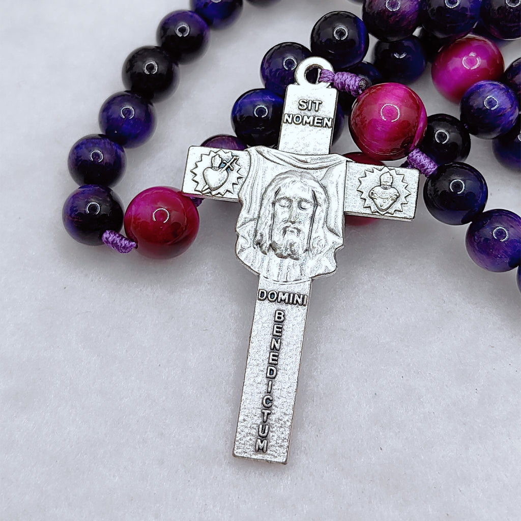Holy Face of Jesus Tiger Eye Rosary