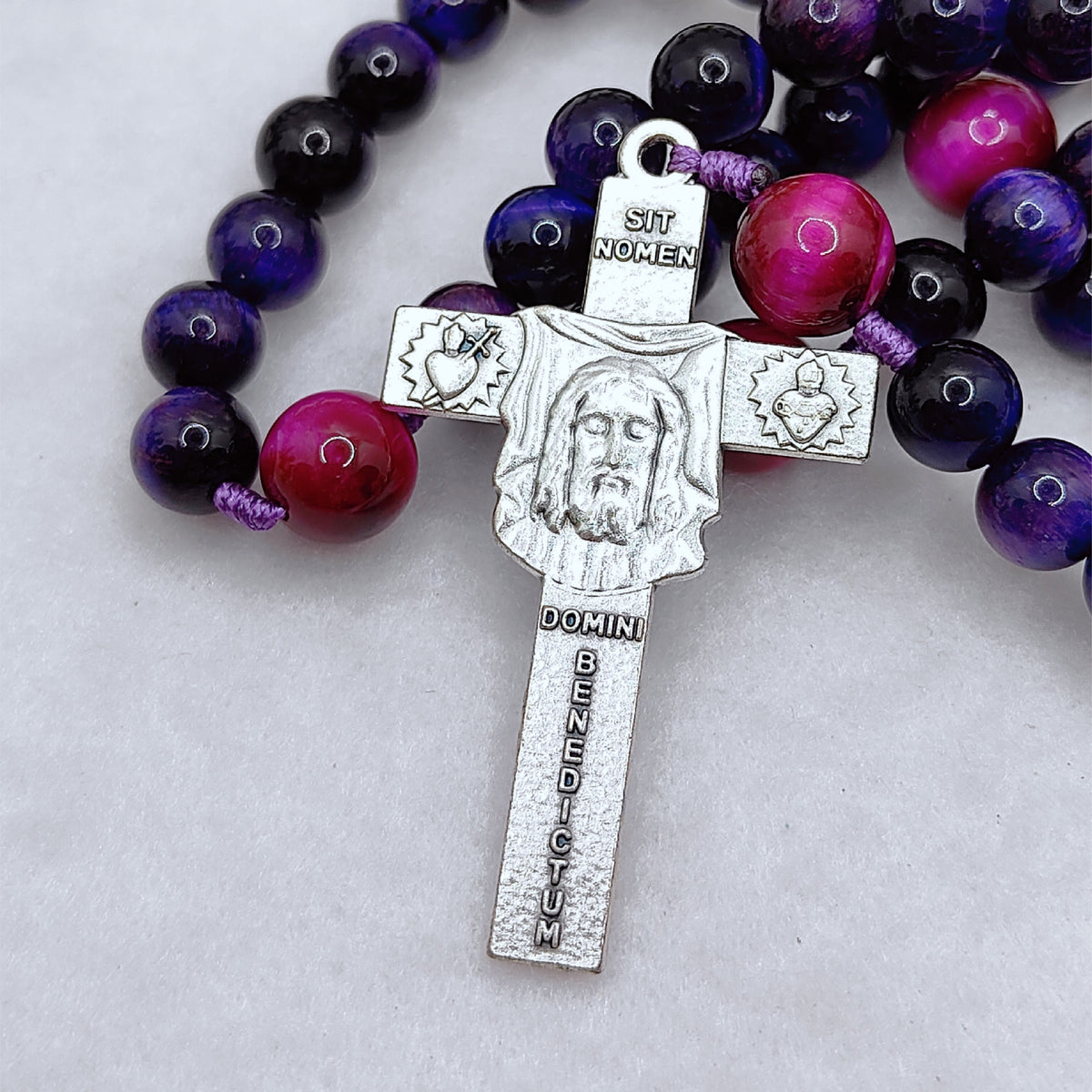 Holy Face of Jesus Tiger Eye Rosary