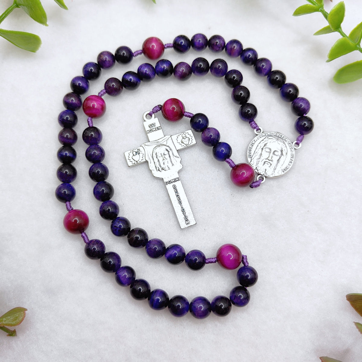 Holy Face of Jesus Tiger Eye Rosary