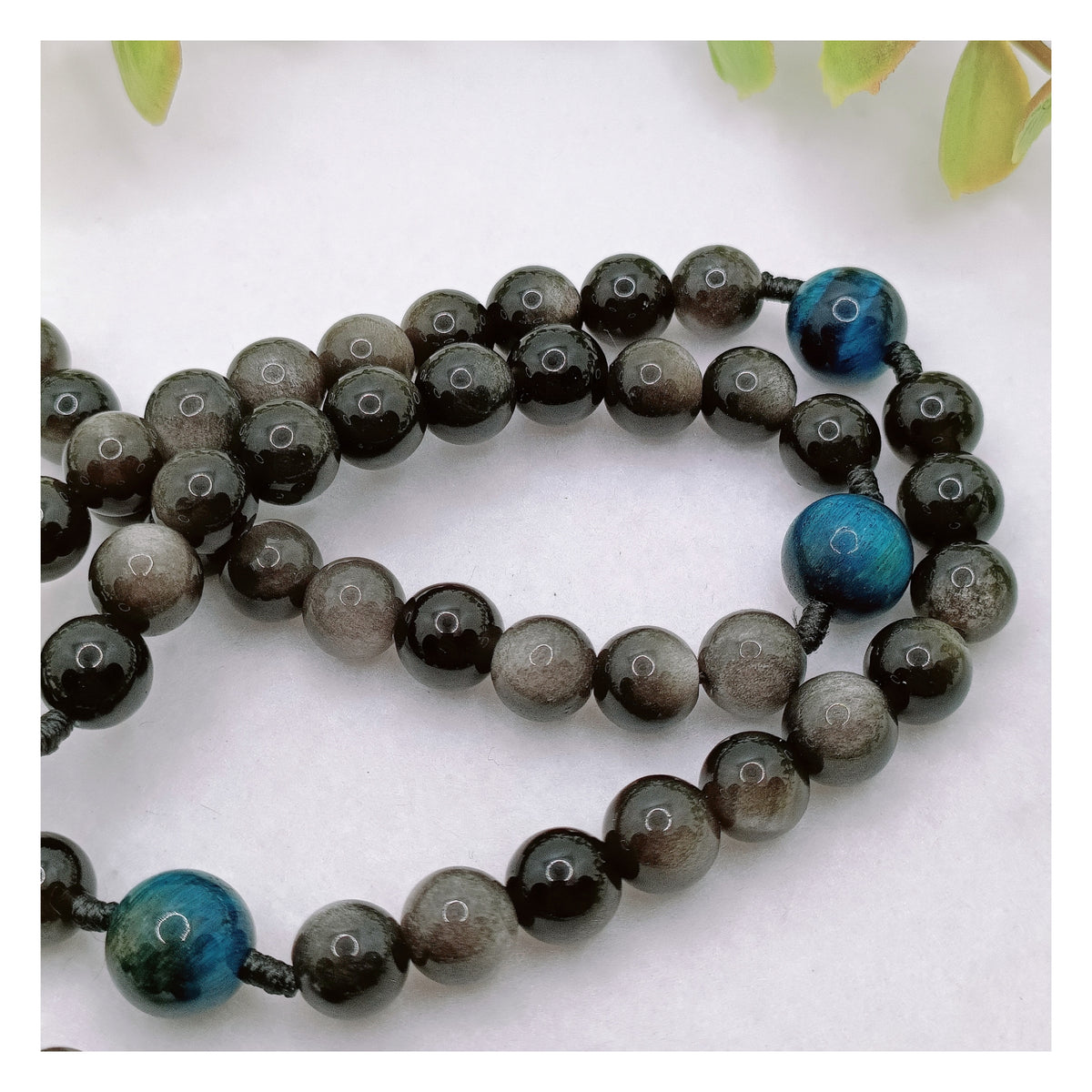 Midnight Guardian Obsidian & Tiger Eye Rosary