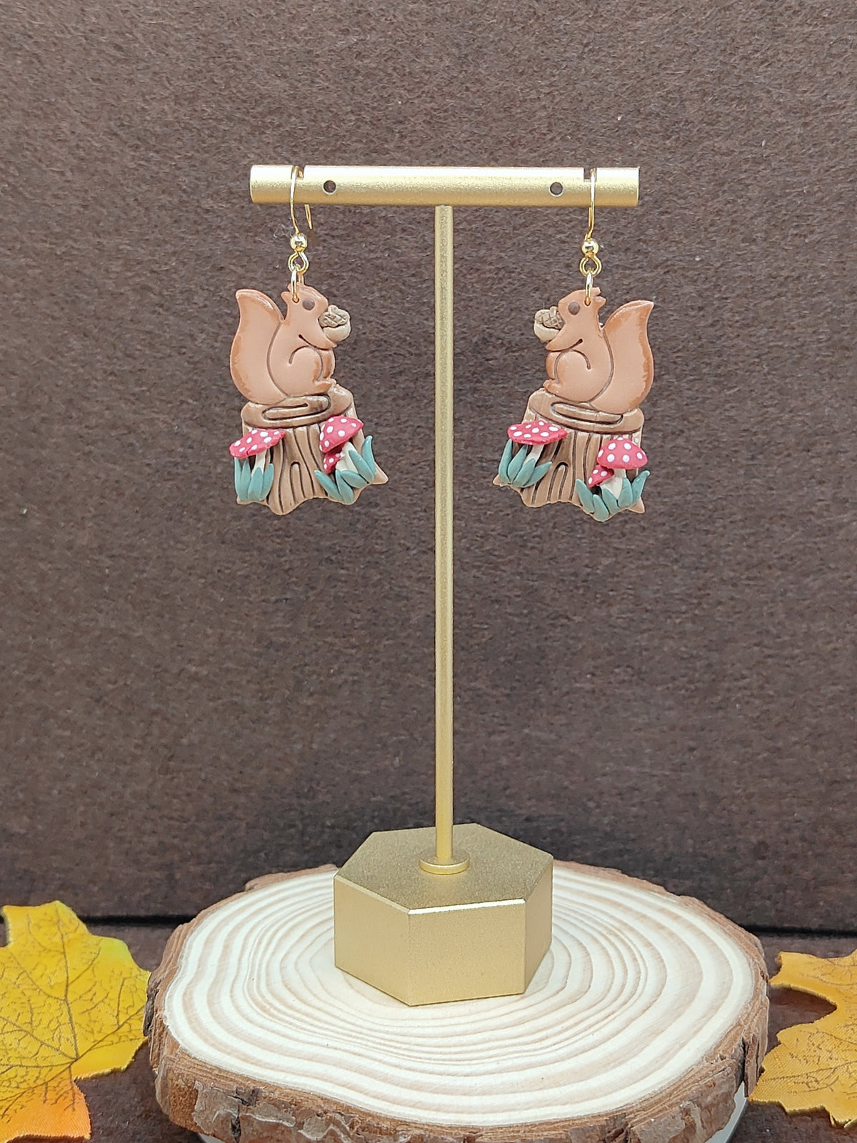 Forest Friend Squirrel Earrings