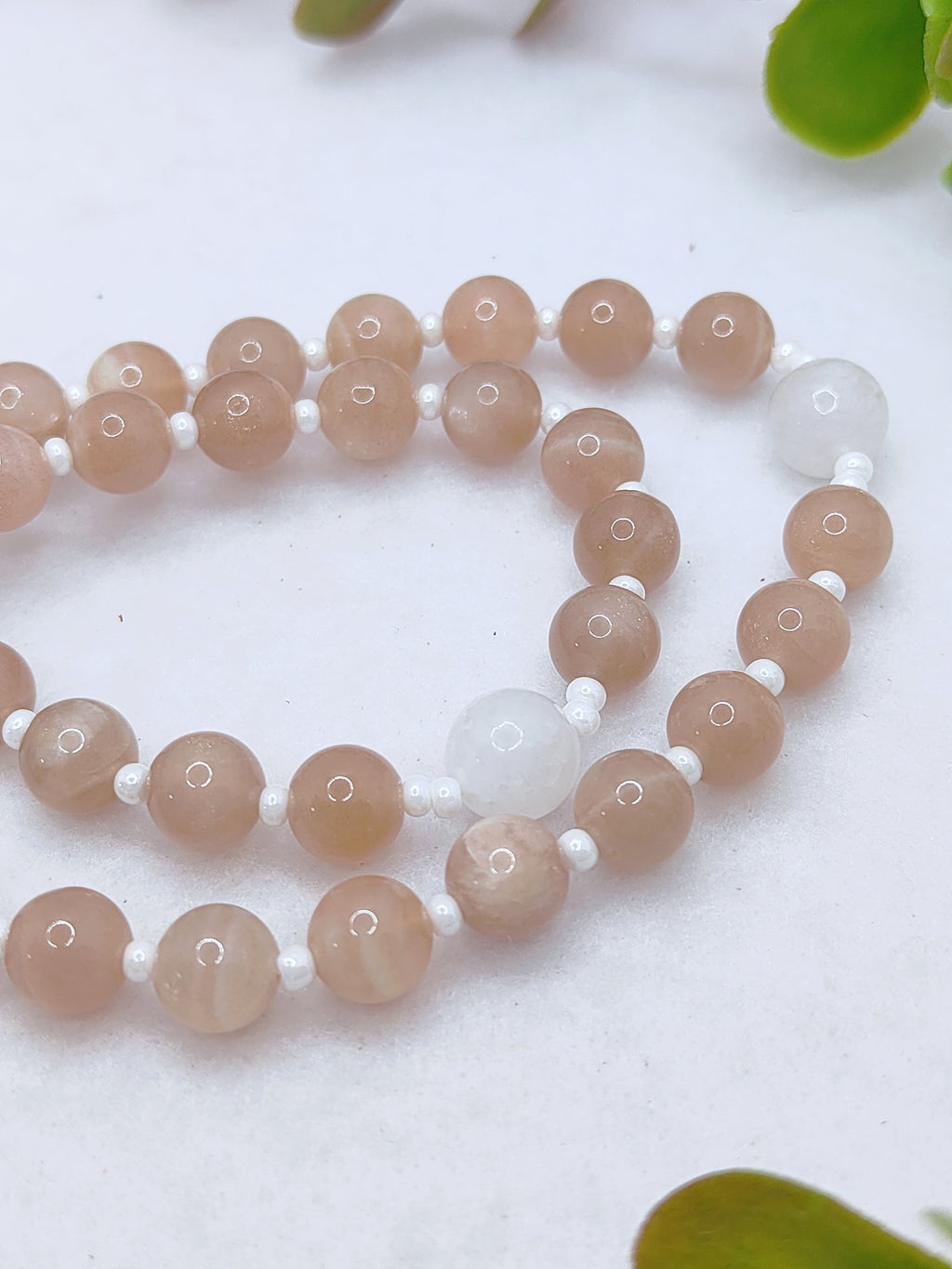 Miraculous Medal Sunstone & Moonstone Rosary