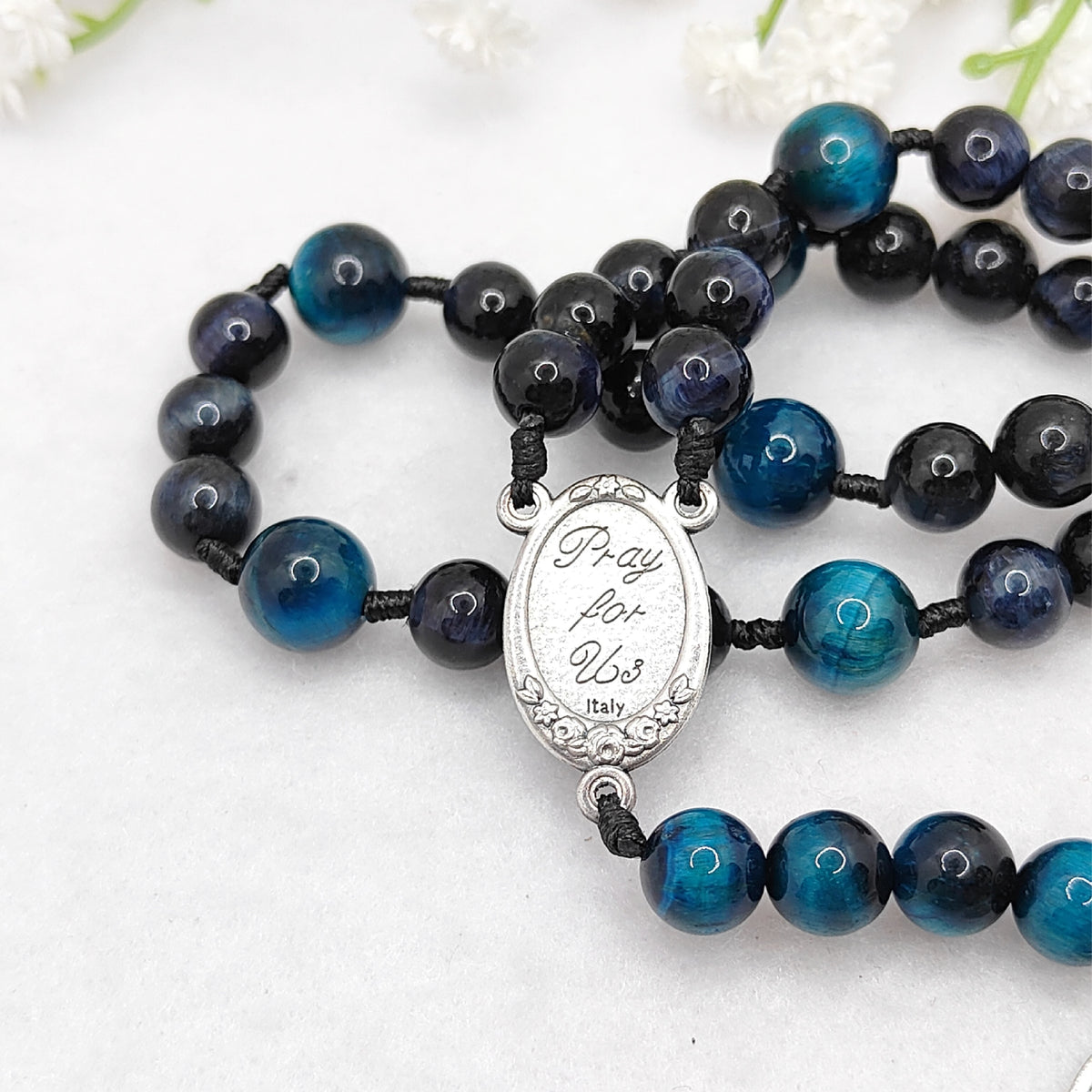 Chaplet of St Michael Tiger Eye Rosary