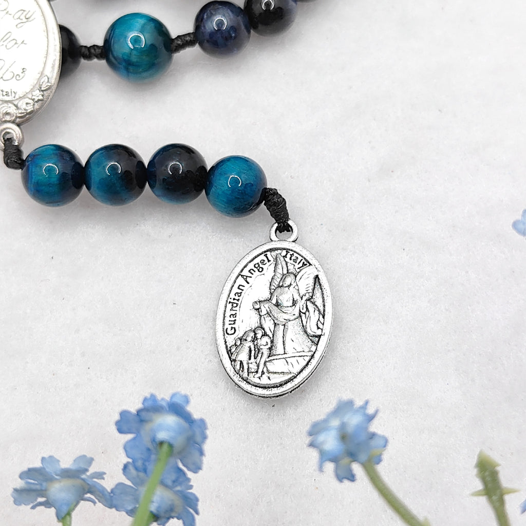 Chaplet of St Michael Tiger Eye Rosary