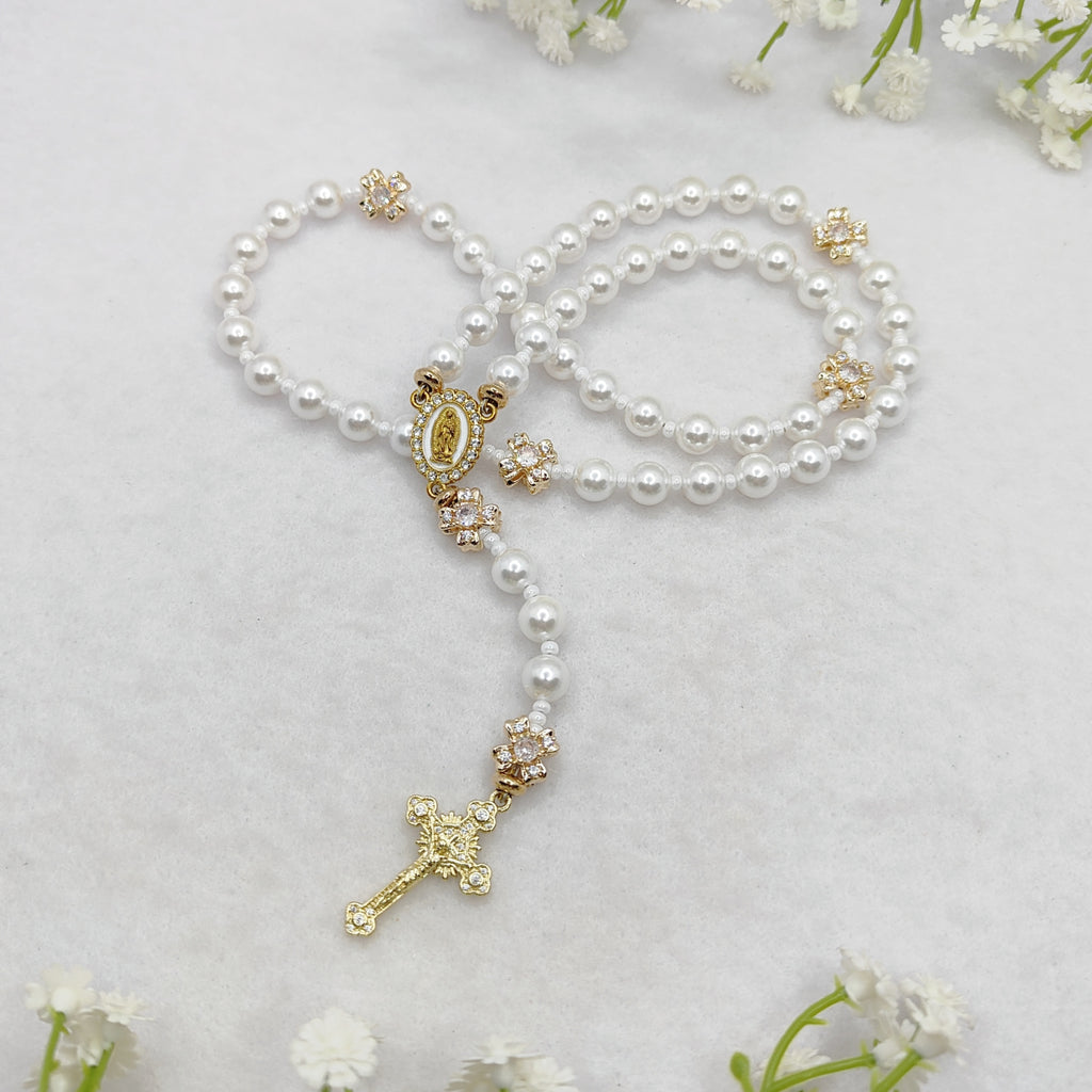 Our Lady of Guadalupe God's Grace Pearl Rosary
