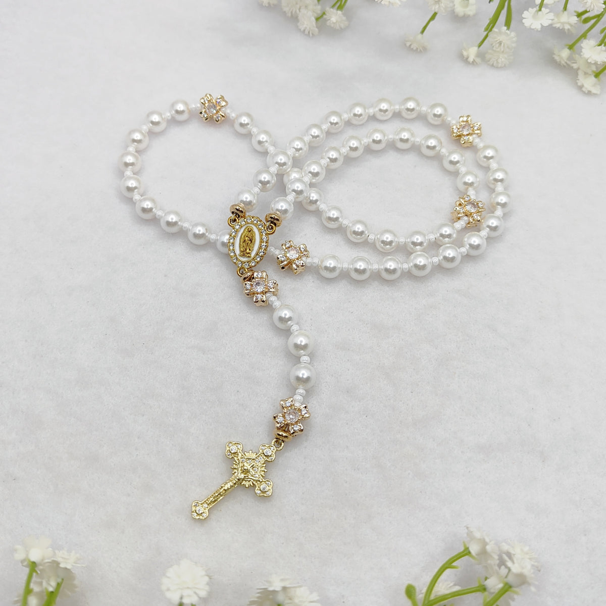 Our Lady of Guadalupe God's Grace Pearl Rosary