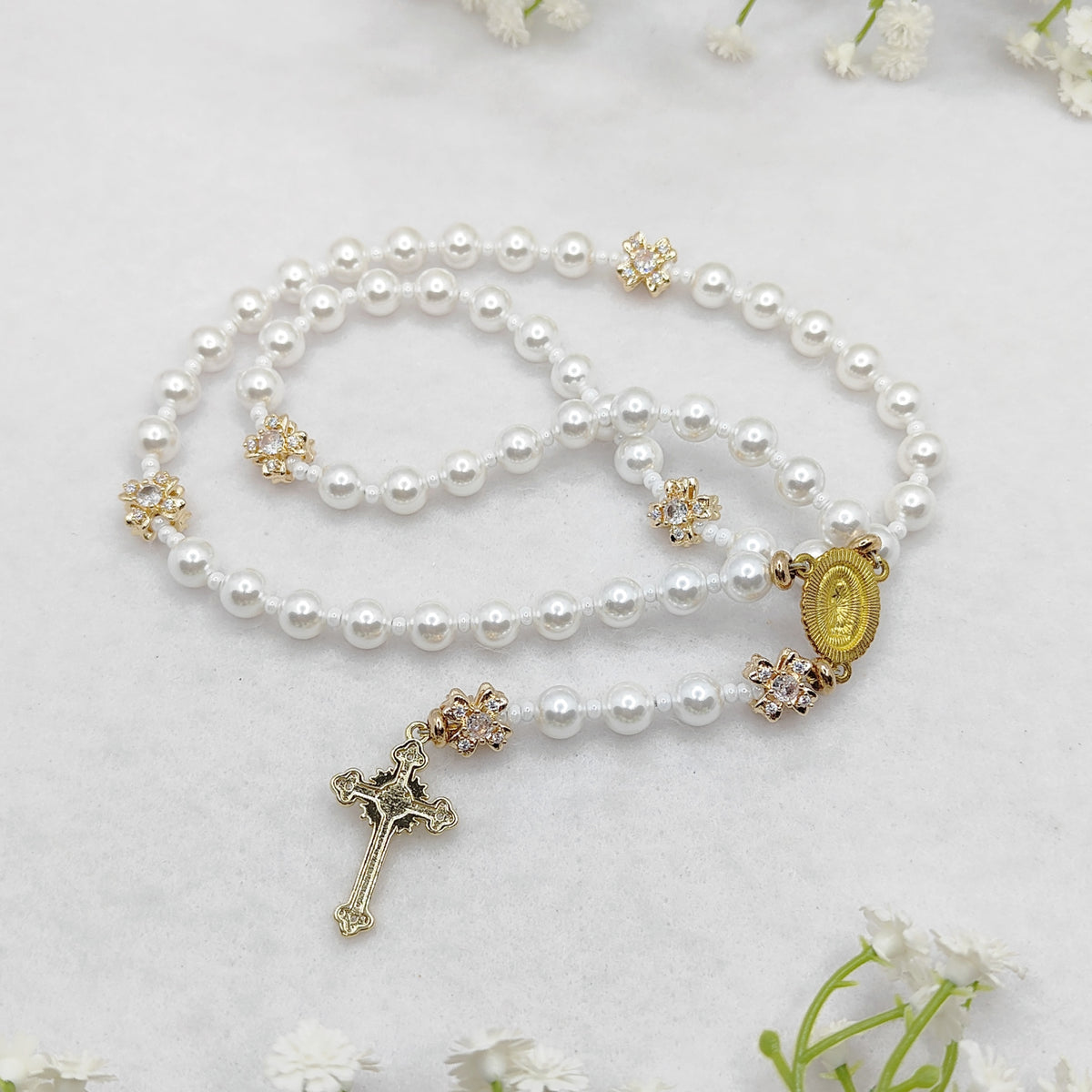 Our Lady of Guadalupe God's Grace Pearl Rosary