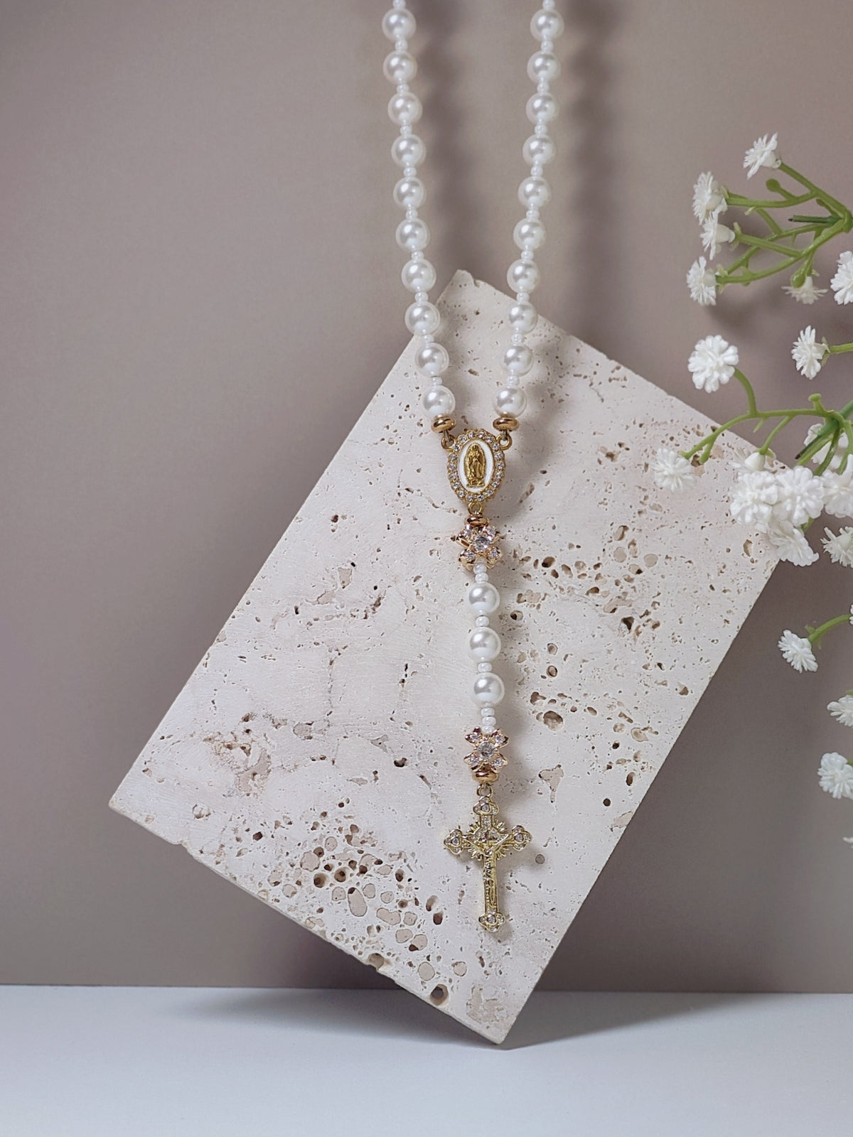 Our Lady of Guadalupe God's Grace Pearl Rosary