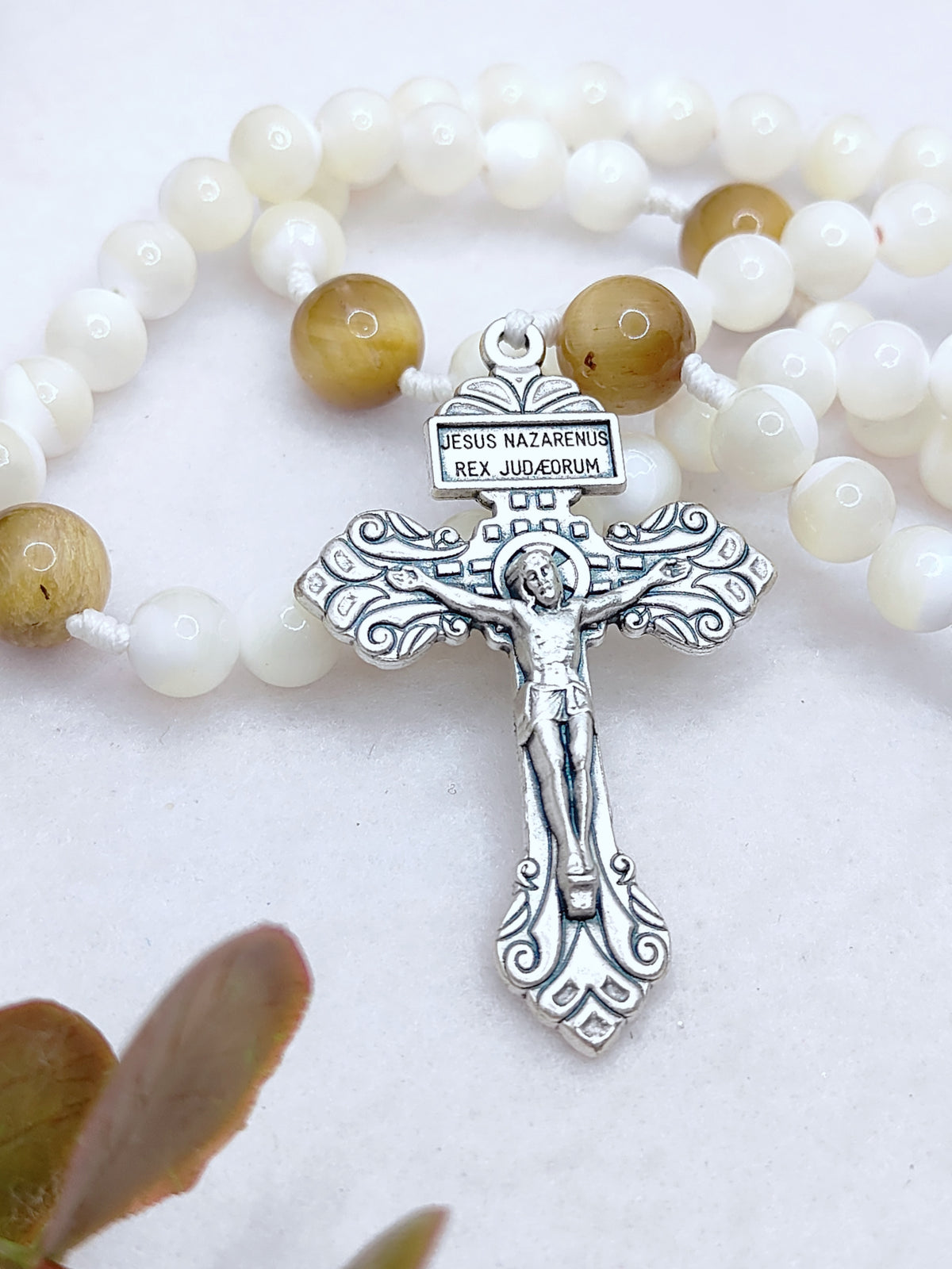 Our Lady of Fatima Purity & Strength Pearl Rosary