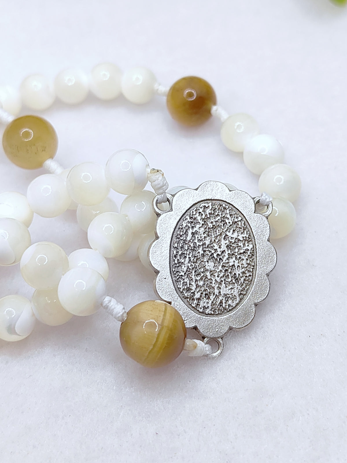 Our Lady of Fatima Purity & Strength Pearl Rosary