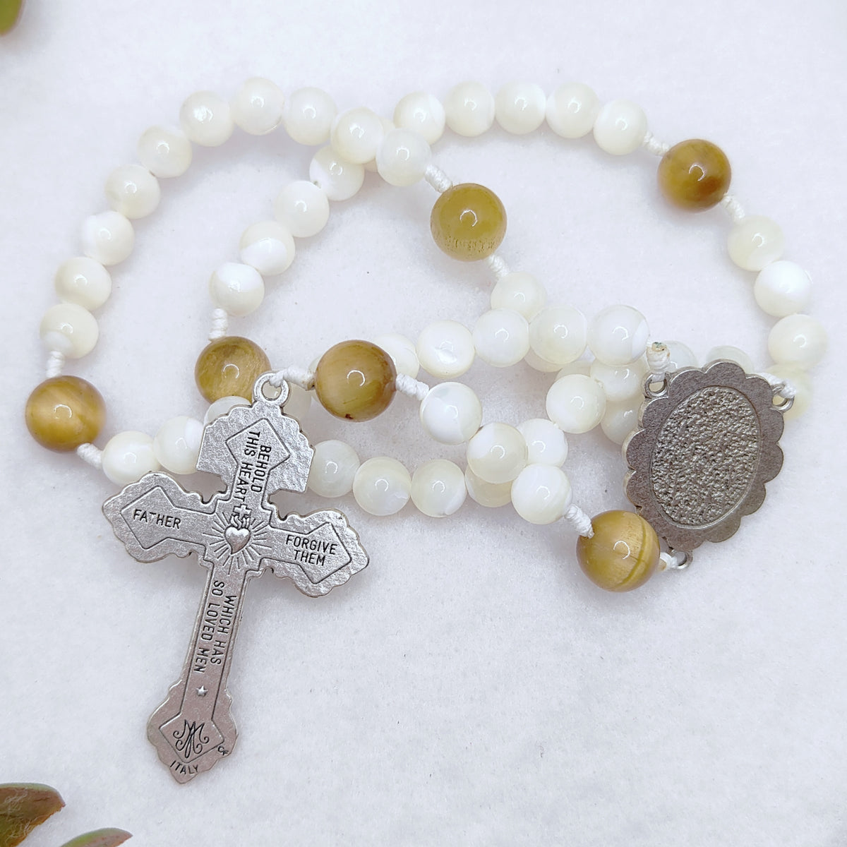 Our Lady of Fatima Purity & Strength Pearl Rosary