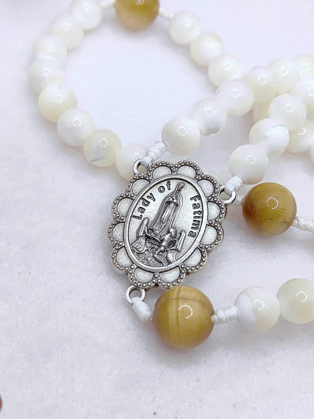Our Lady of Fatima Purity & Strength Pearl Rosary