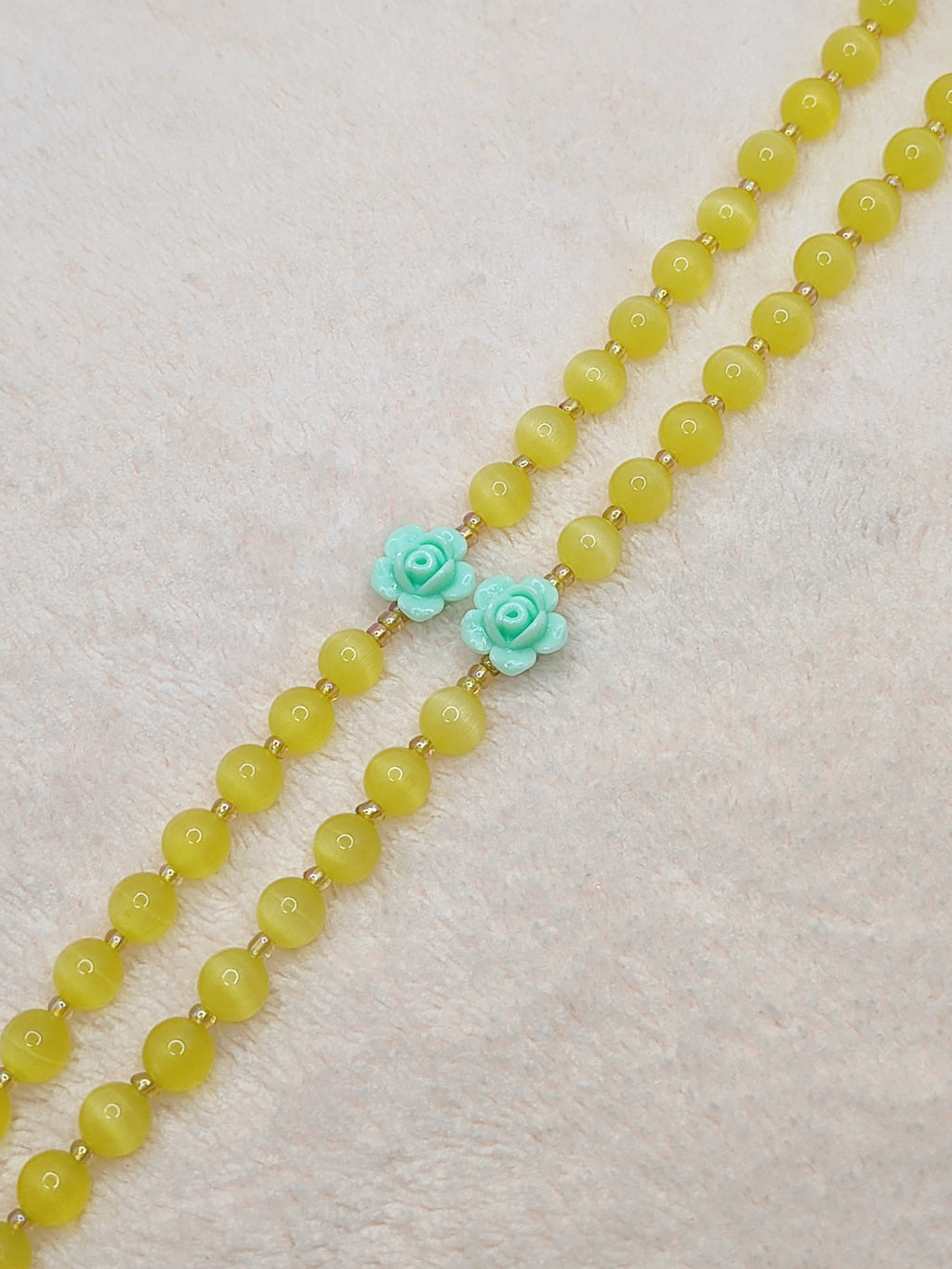 Golden Garden Cat Eye Rosary