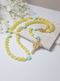 Golden Garden Cat Eye Rosary
