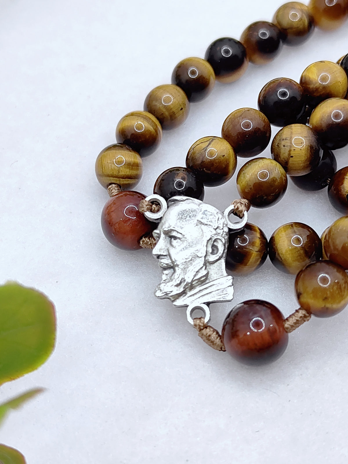 Saint Padre Pio Strength & Tiger Eye Rosary